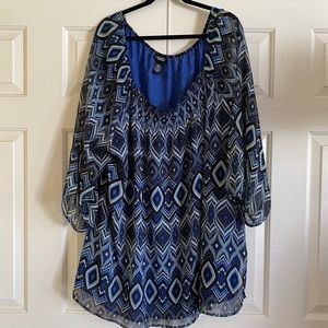 PLUS SIZE! Liz & Me Blue Blouse!